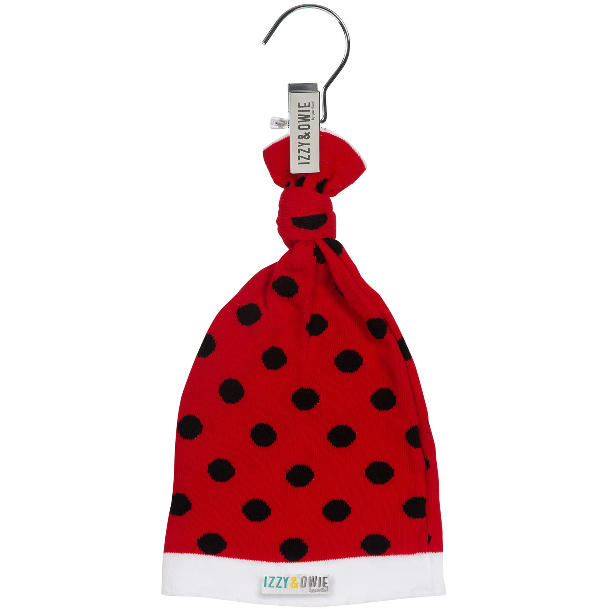 Red and Black Polka Dot One Size Fits All Baby Hat - Image 3