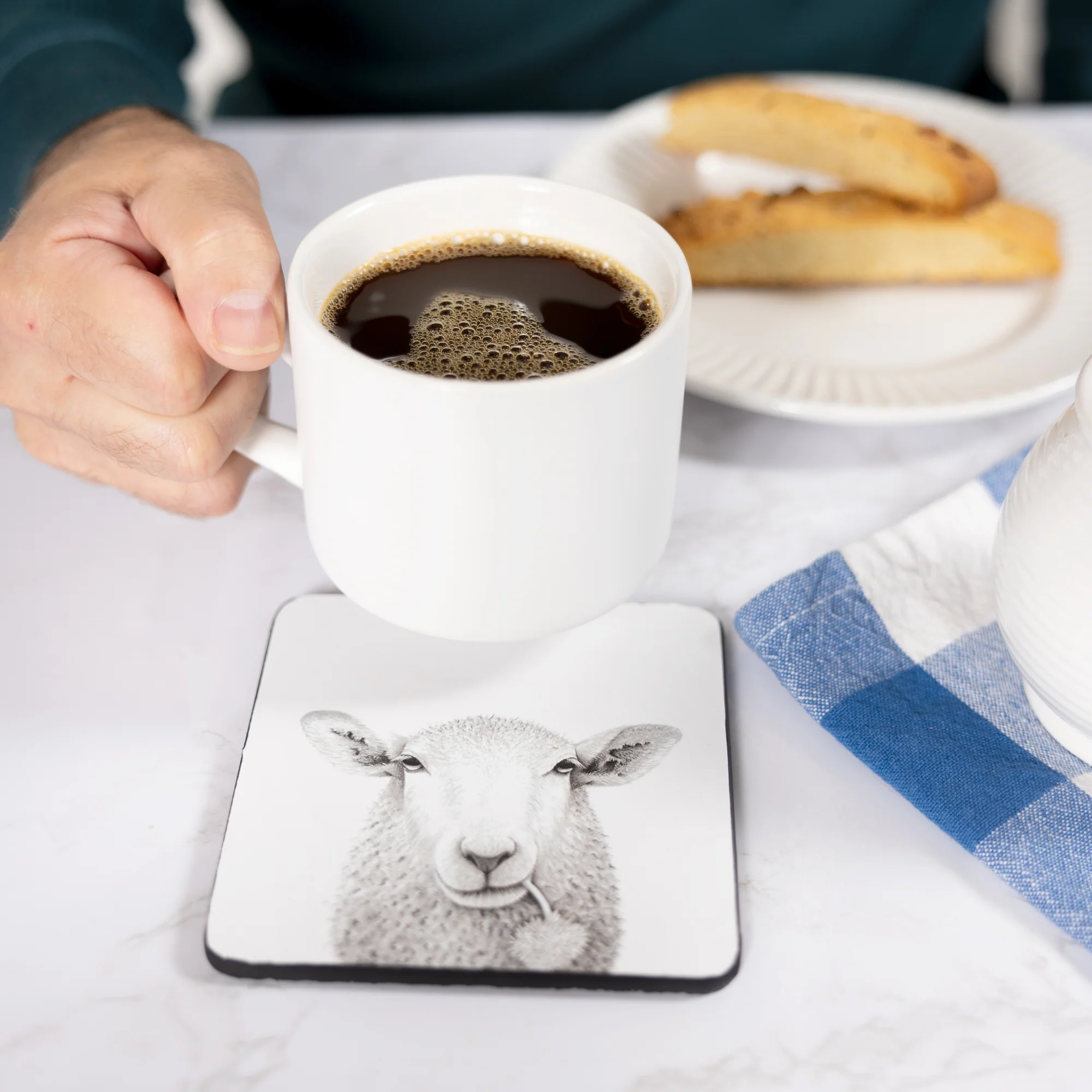 Sheep 4.25" Coaster - Image 2
