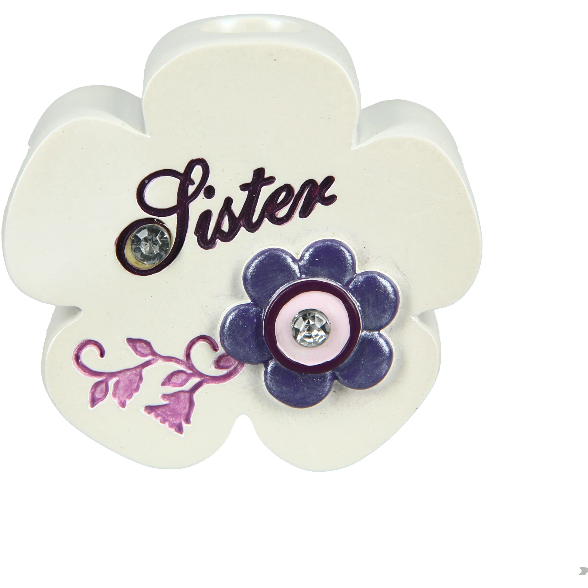 Sister 2" x 1.75" Flower Pen Holder - Image 2