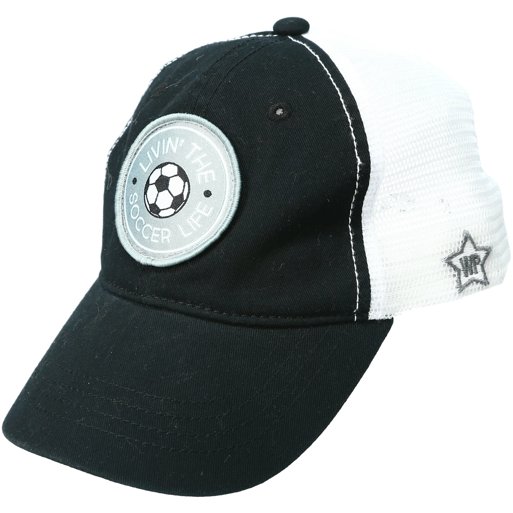 Soccer Life Black Adjustable Mesh Hat - Image 4