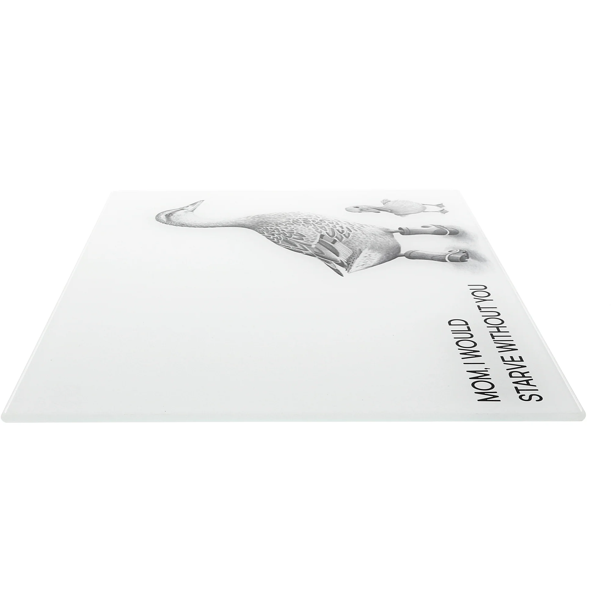 Starve Without You 13.75" x 9.75" Glass Cutting Board - Image 6