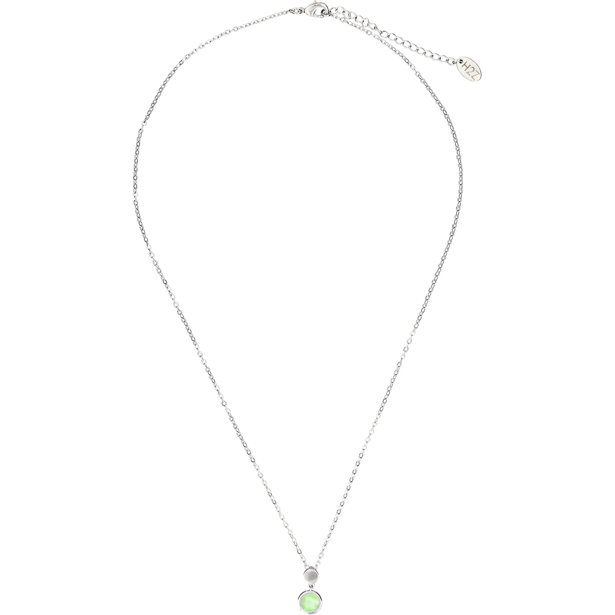 Survivor Iced Lime Opal 16.5"-18.5" Rhodium Plated Inspirational Necklace - Image 5