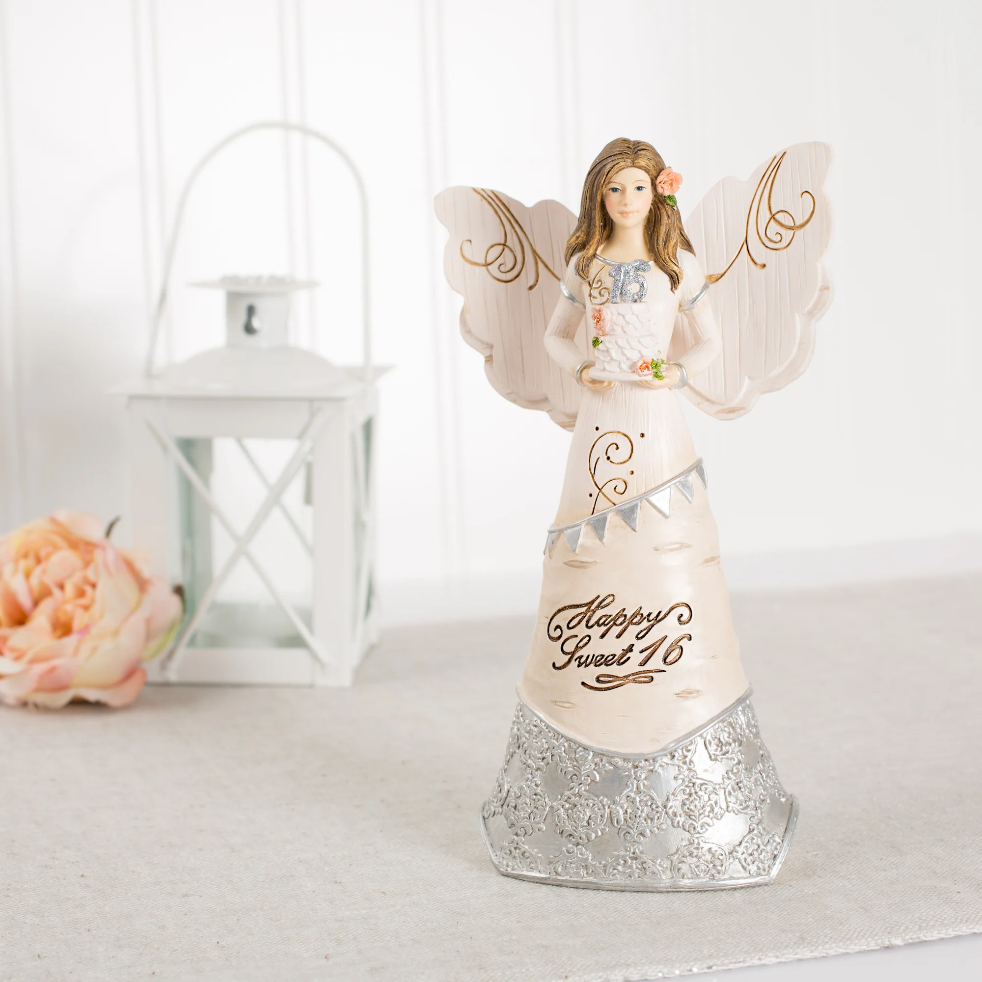 Sweet 16 6" Angel Holding Cake - Image 2