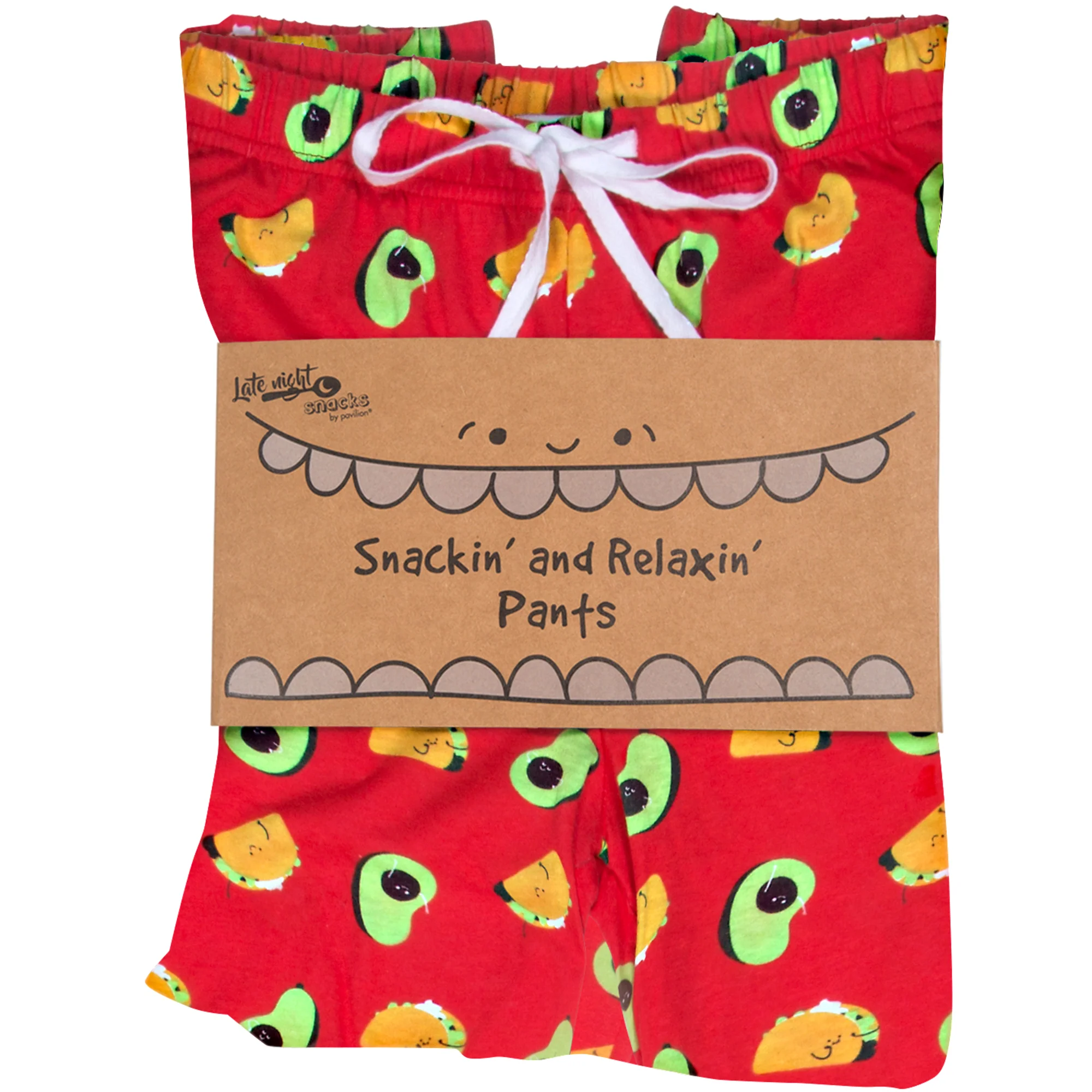 Taco and Avocado M Red Unisex Lounge Pants - Image 7