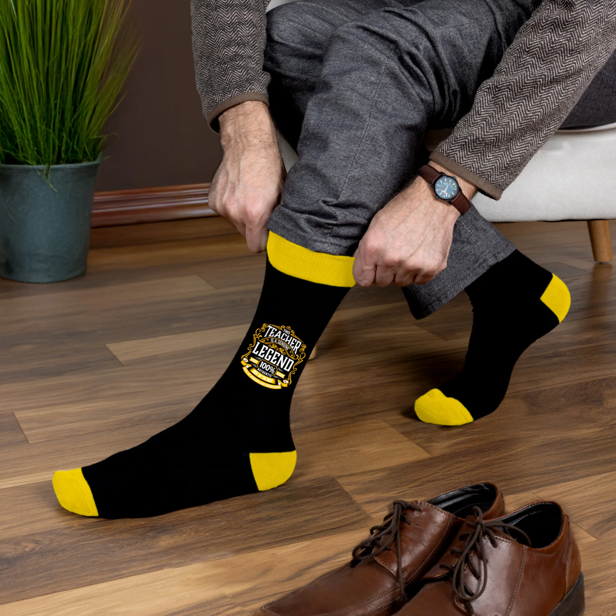 Teacher Bamboo Crew Socks - Image 2