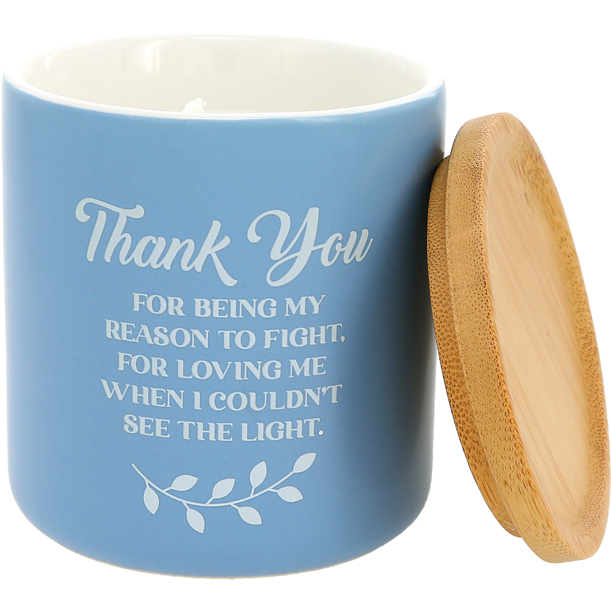 Thank You 8 oz 100% Soy Wax Candle with Bamboo Lid, Scent: Lavender - Image 6