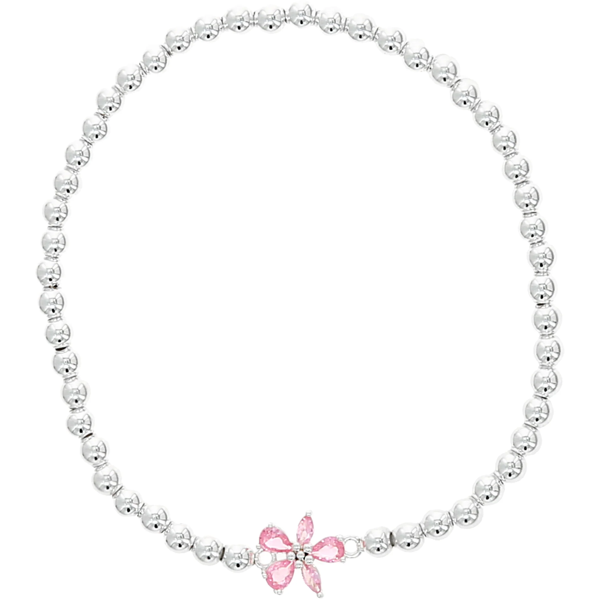 The Best Silver-Plated Cubic Zirconia Beaded Stretch Bracelet - Image 5