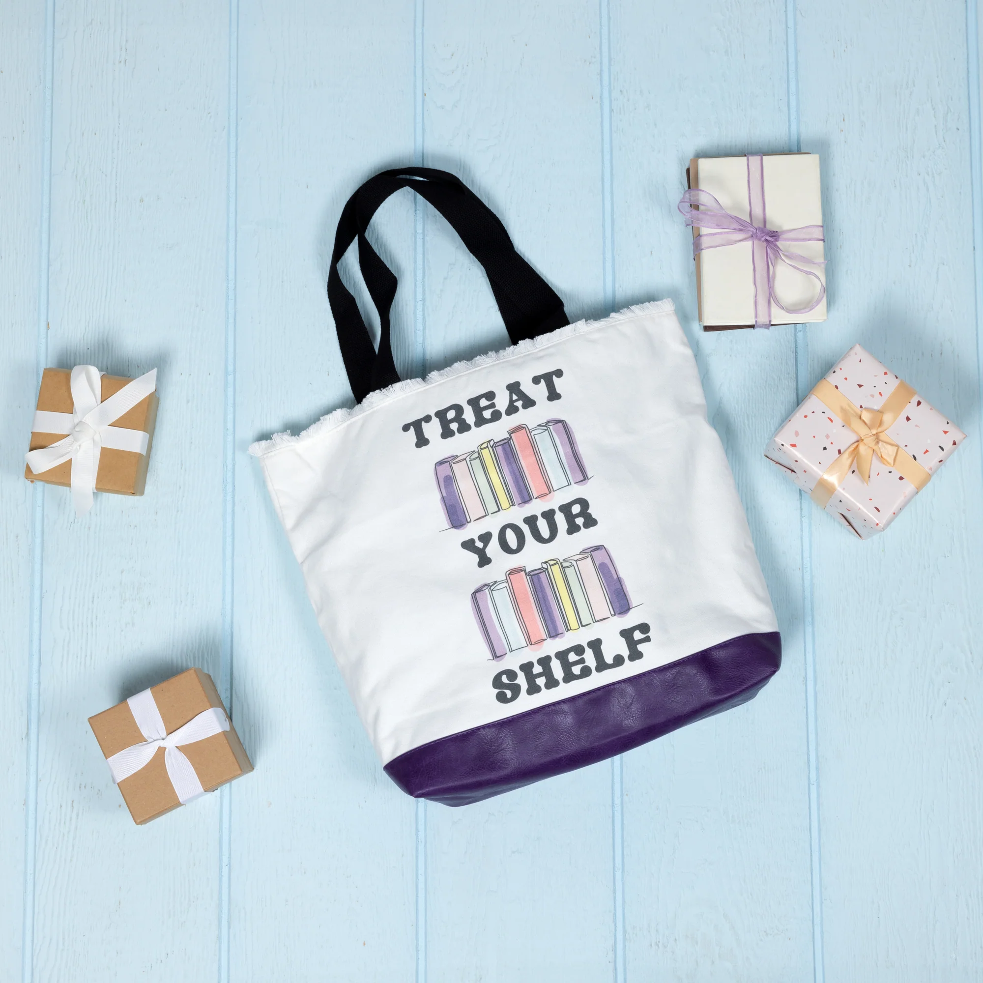 Treat Your Shelf Canvas Tote Bag - Image 4