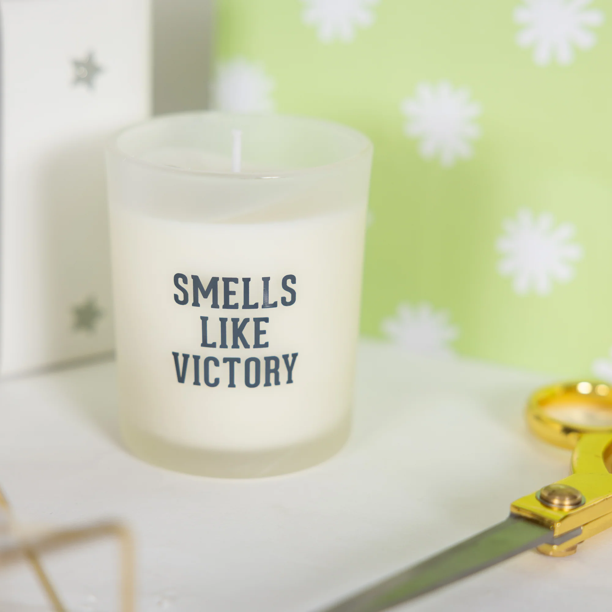Victory Black & Yellow - 5.5 oz - 100% Soy Wax Candle with Pom Pom Lid Scent: Tranquility - Image 4