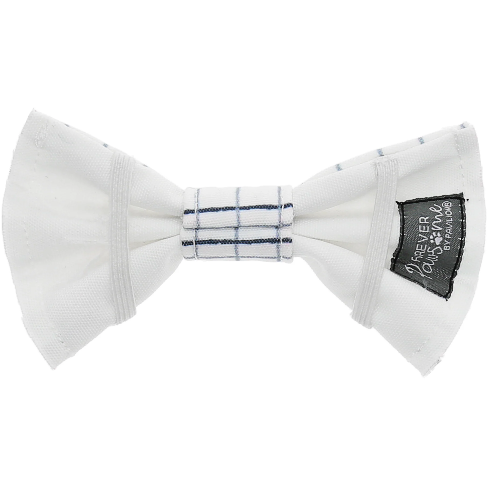 White Checkered 3" x 1.75" Canvas Pet Bow Tie - Image 7