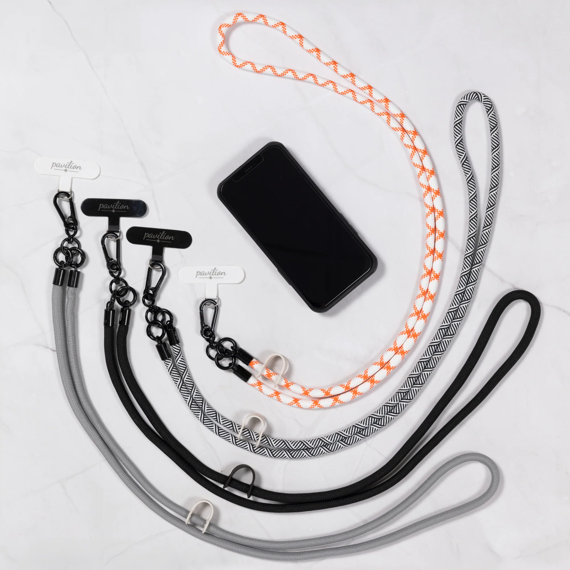 Light Gray Soft Nylon Crossbody Phone Lanyard - Image 5