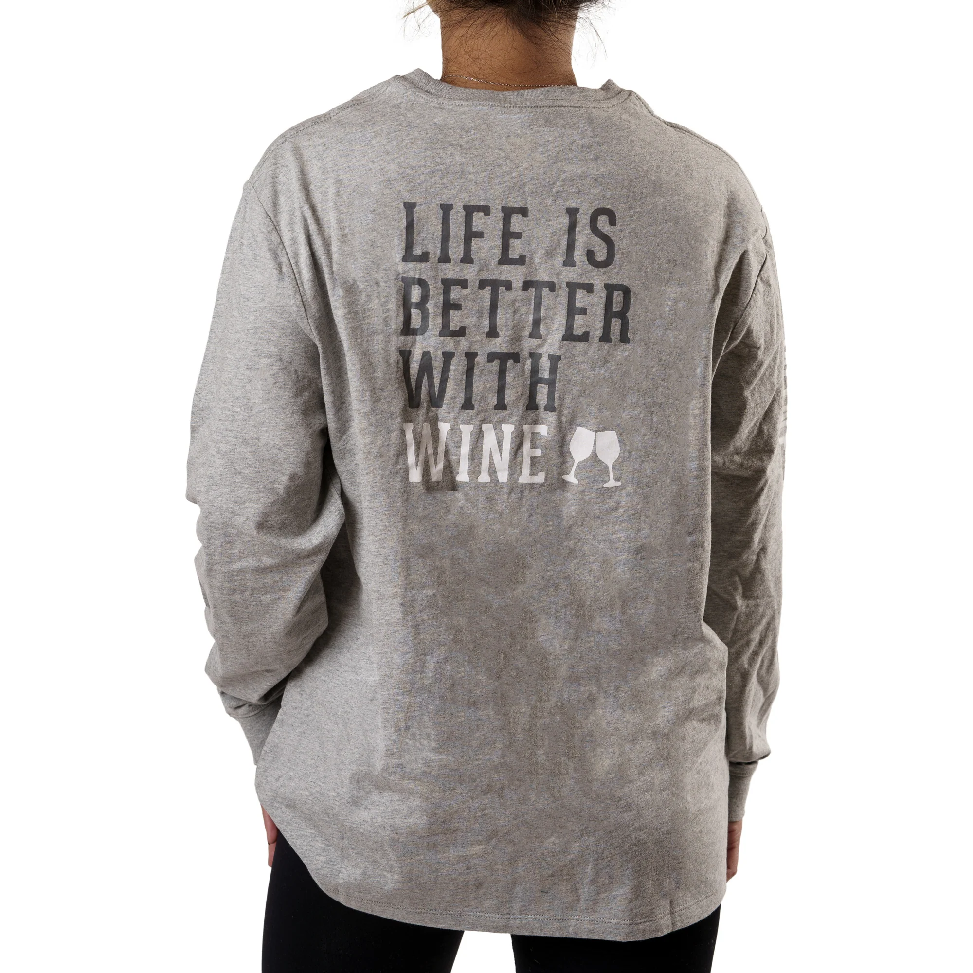 Wine People Small Heather Gray Unisex Long Sleeve T-Shirt - Image 19