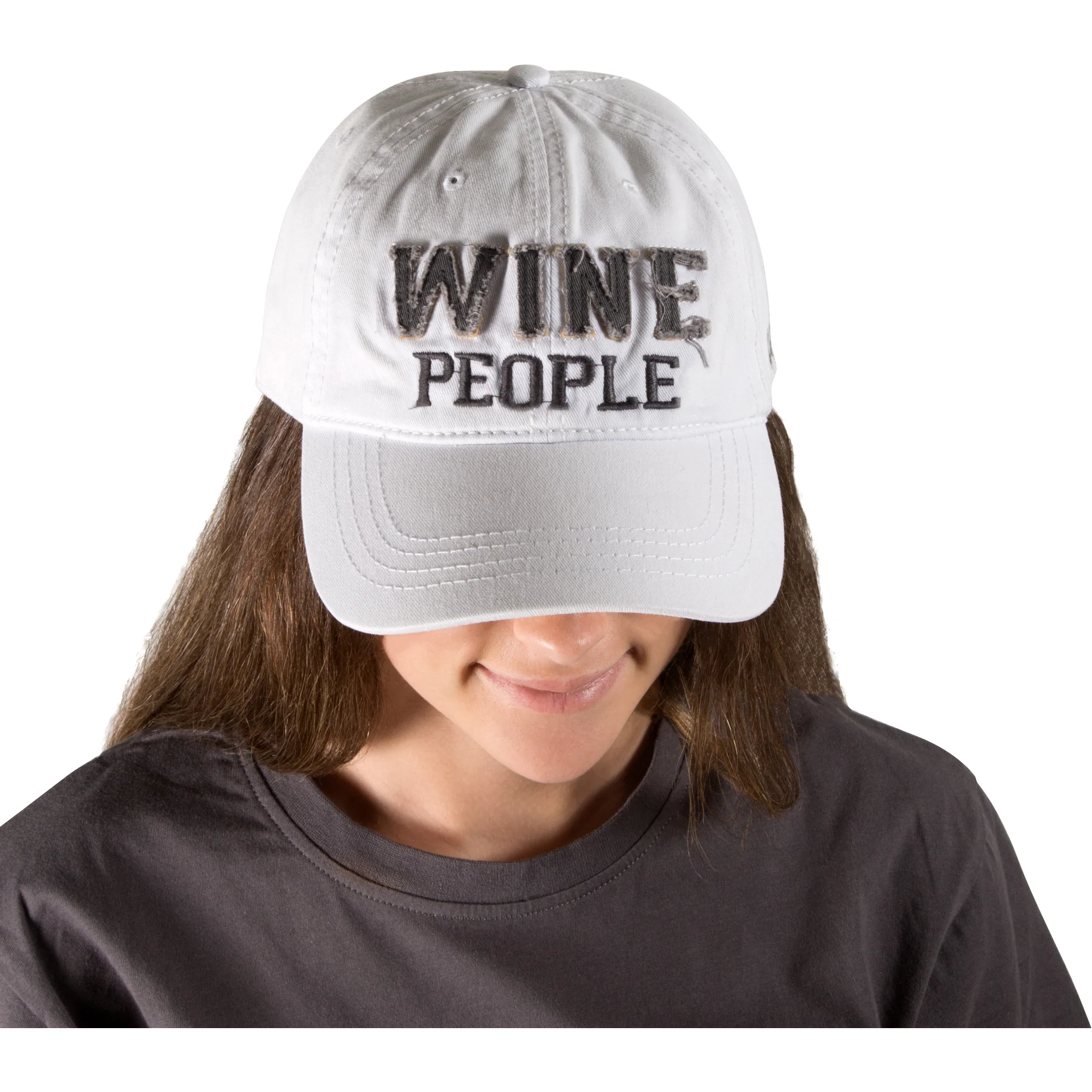 Wine People White Adjustable Hat - Image 2